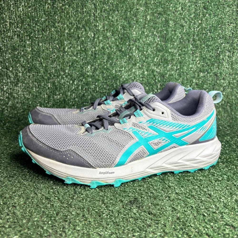 Asics Gel-Sonoma 6 Trail Running AmpliFoam Athletic Sneaker Grey‎ Teal Womens 11